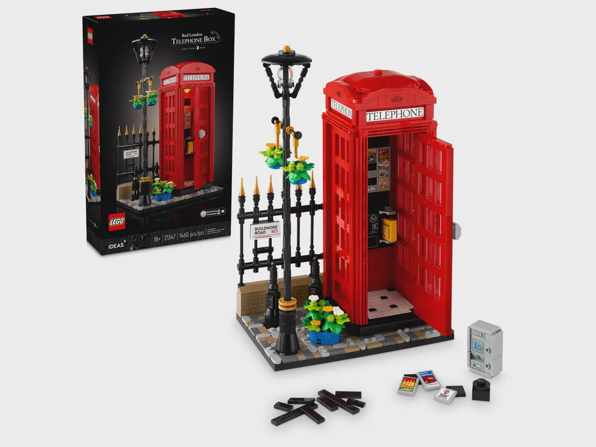 LEGO® Ideas Red London Telephone Box Gift Idea for Travelers 21347