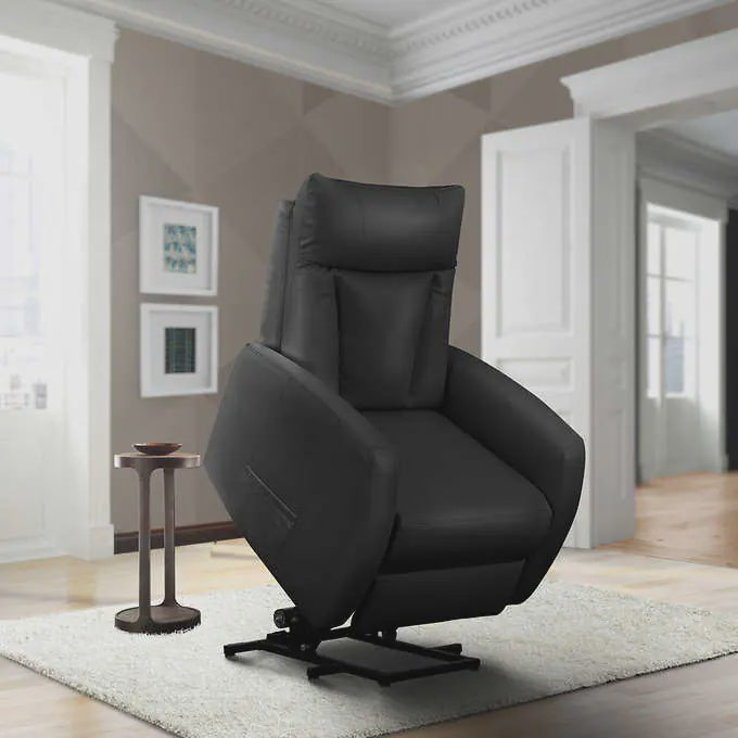 Sealy Brant Traditional Top Grain Leather Lift Chair, Black