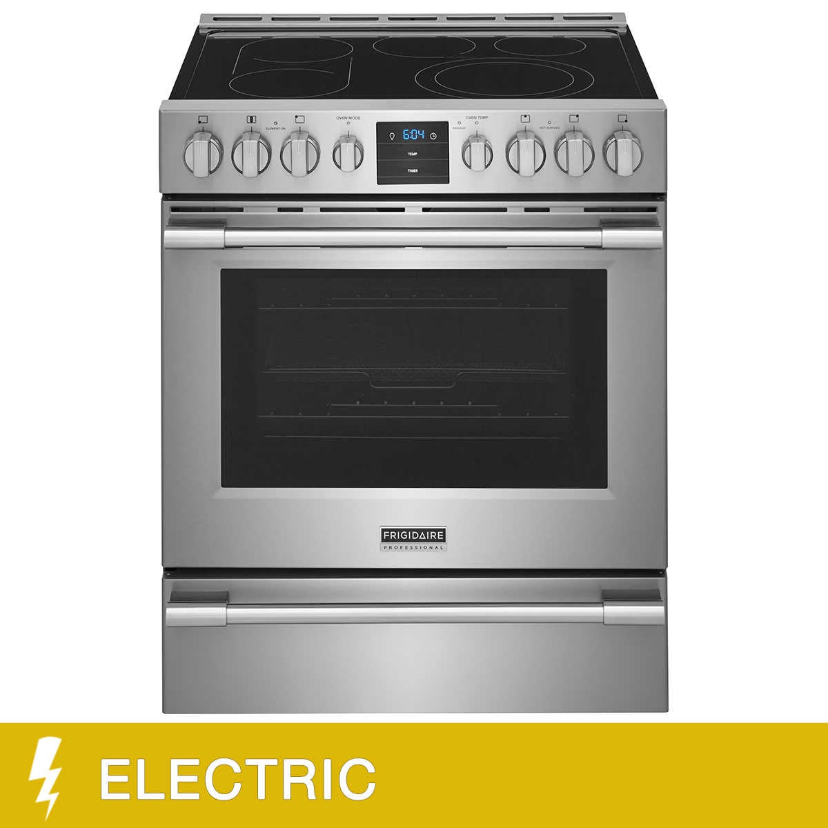 Frigidaire Professional 30 in 5.4 cu ft. Stainless Steel Electric Freestanding Front Control Range with Air Fry